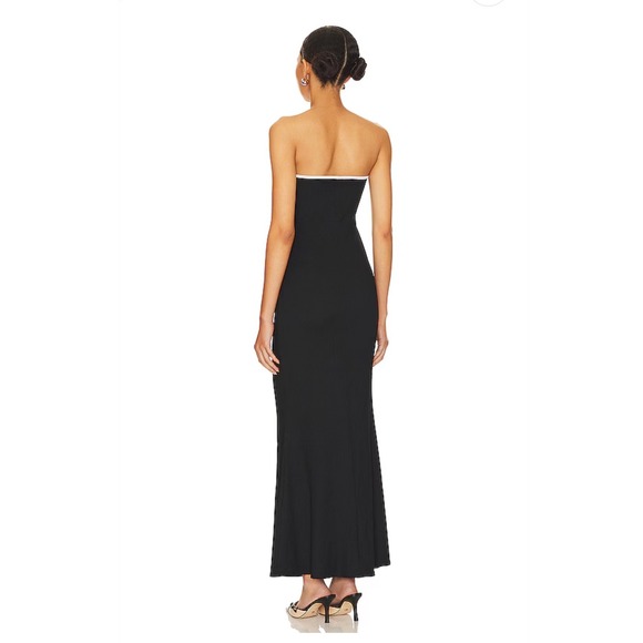 Black‎ Strapless Maxi Dress Evening Party Cocktail Gown Formal - Picture 7 of 7